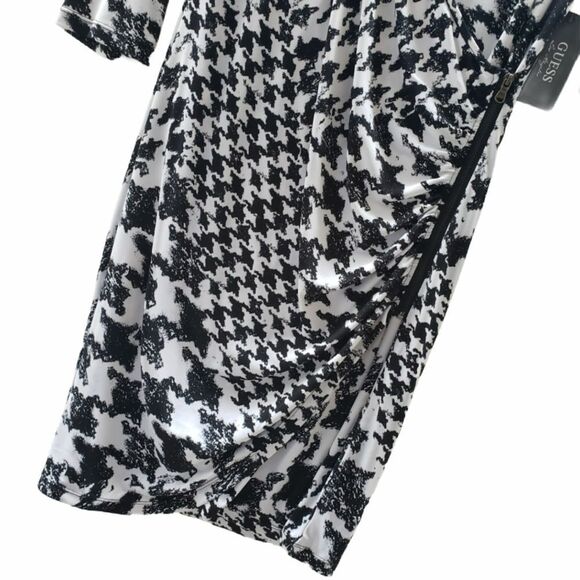 Guess Dress Womens 10 Black & White Faux Wrap Short - Picture 5 of 6